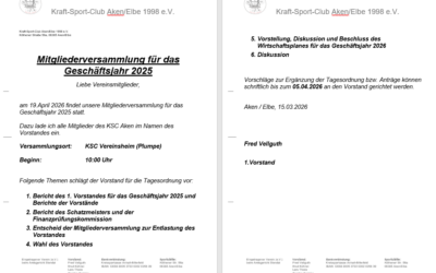 Mitgliederversammlung 19.04.2026